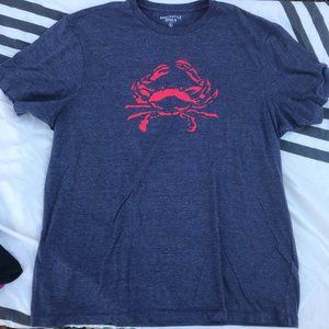J. CREW MERCANTILE MEN'S T-SHIRT MENS XL BLUE RED TEE CRAB